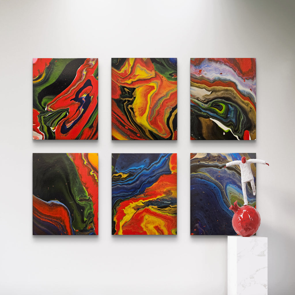 Fragments of Becoming – Original Artwork (6-Panel Series)