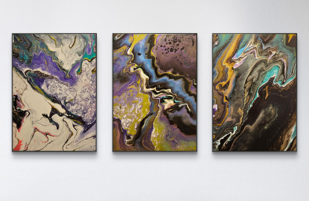 Convergence of Currents (Triptych)