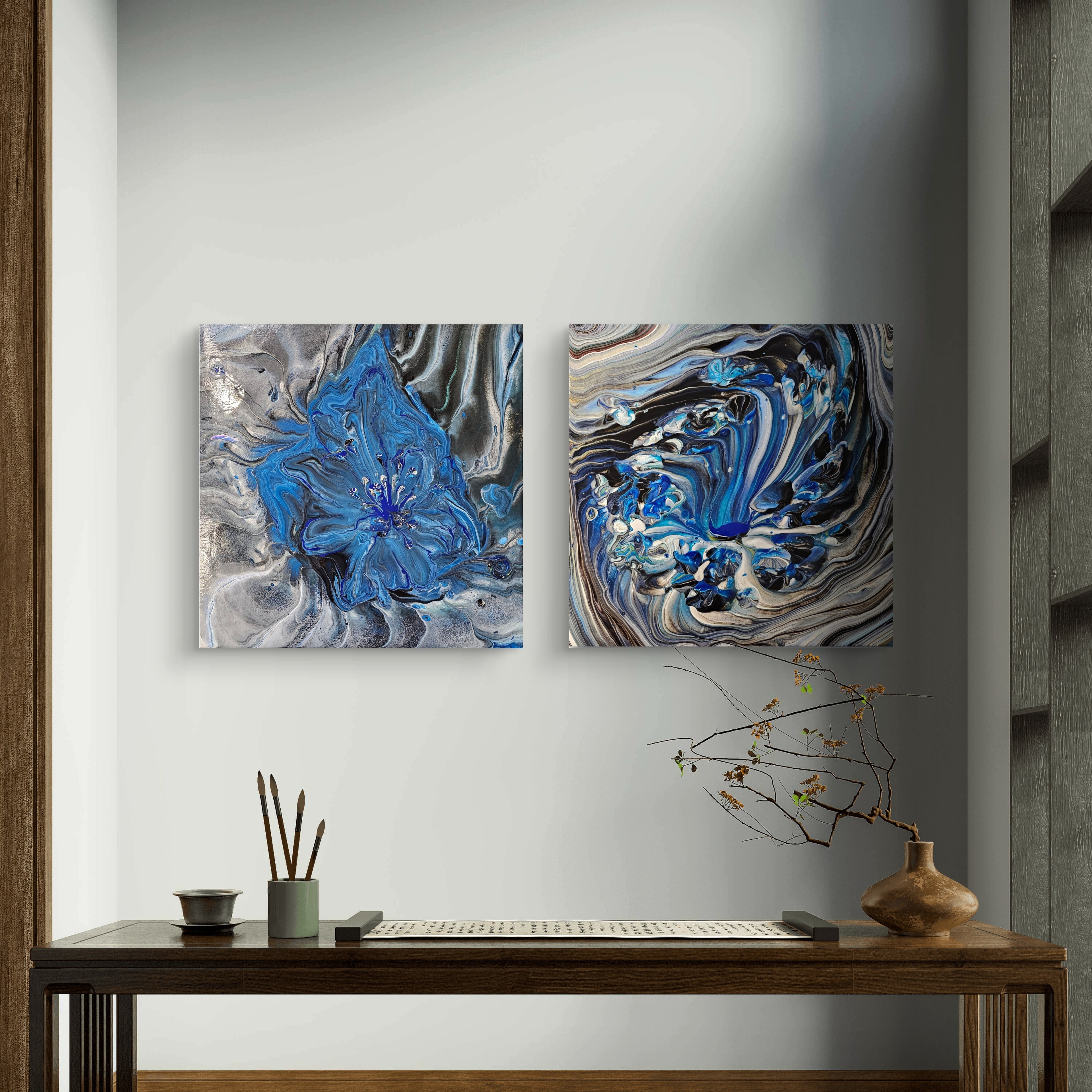 Unfolding Within (Diptych)