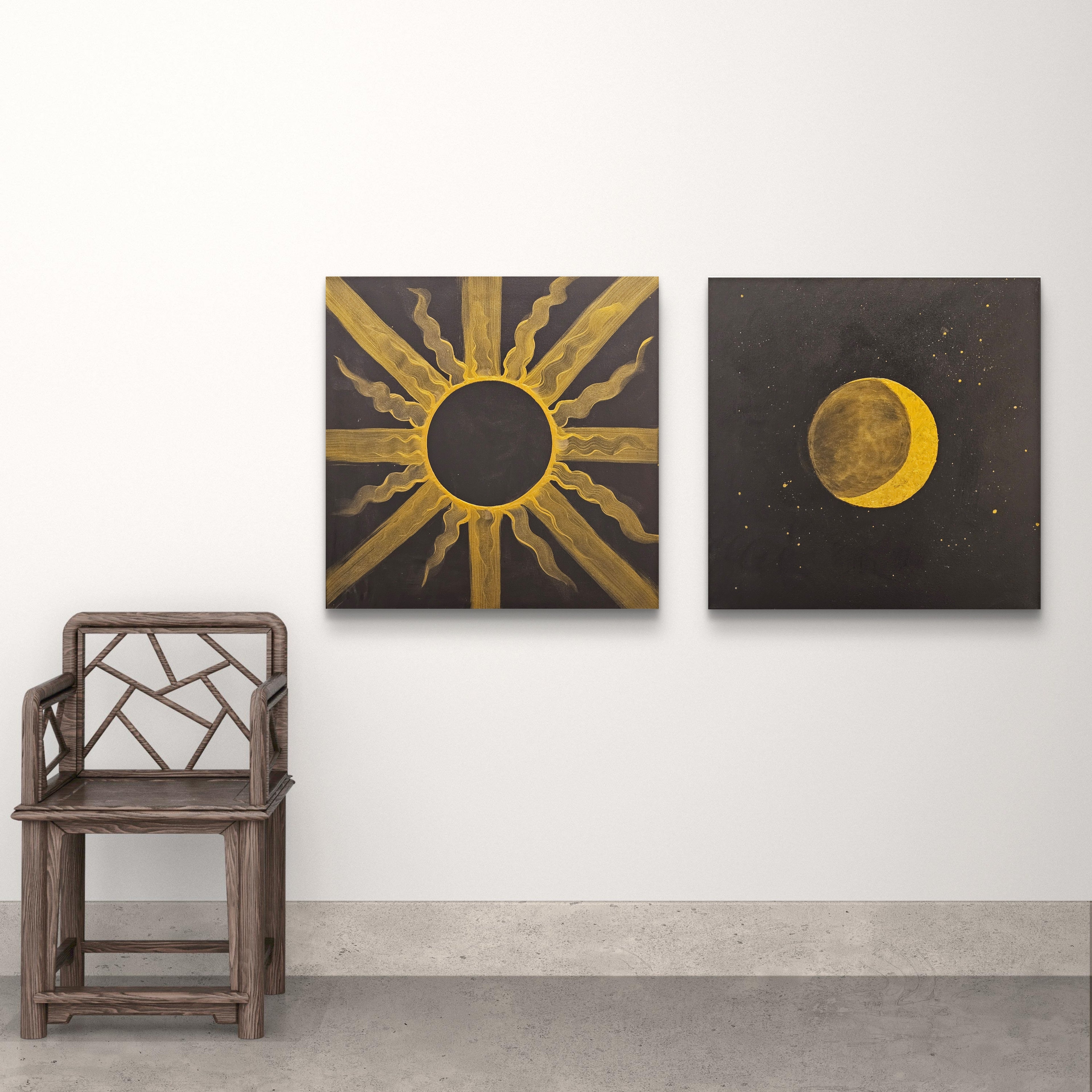The Sun and the Moon (Diptych)
