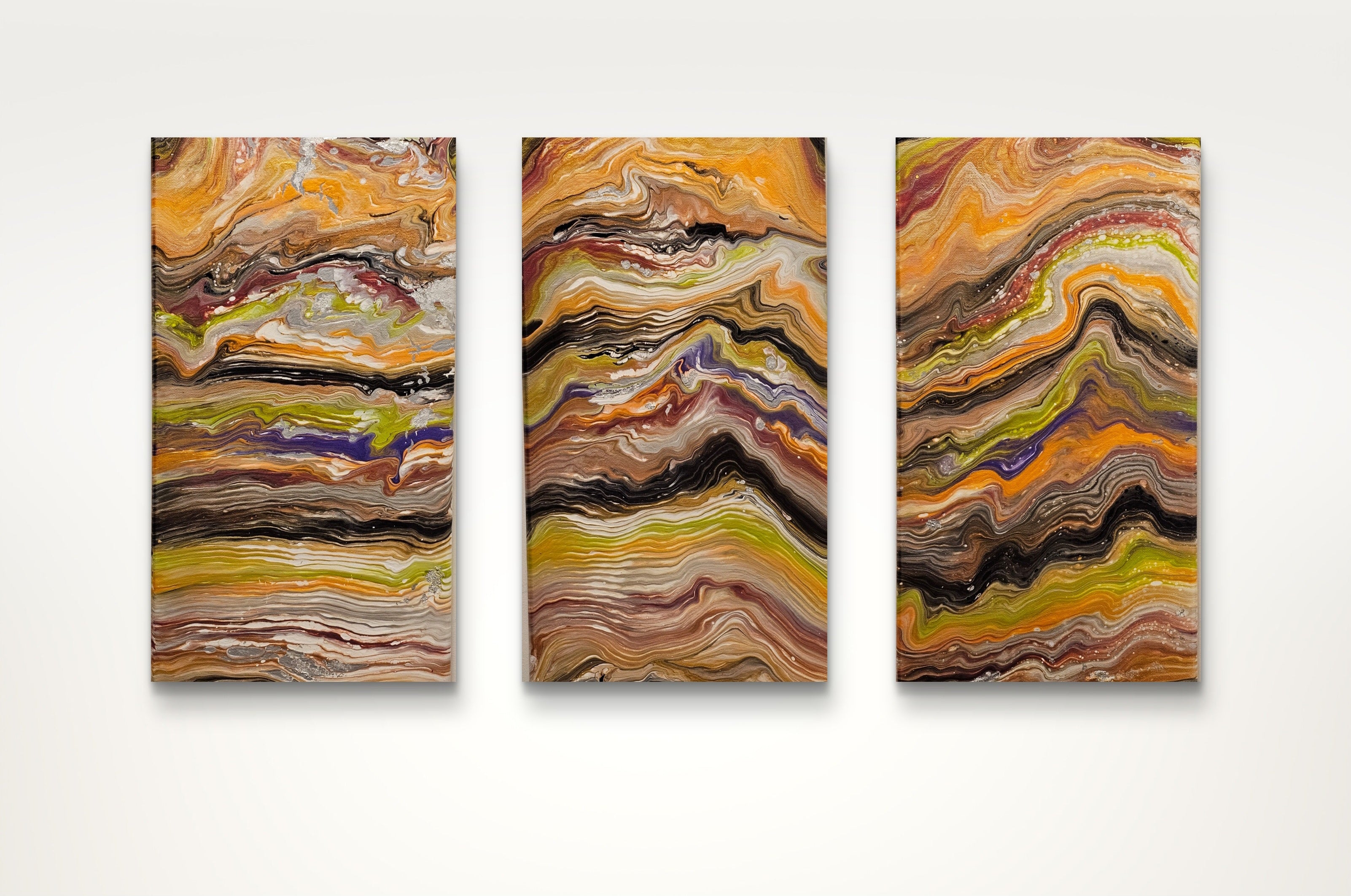 Strata of Time (Triptych)